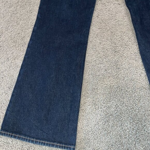 ABRAND JEANS A '99 Low Boot Dark Wash Distressed Jeans -EUC - US Size 28 / AU 10 - Picture 12 of 16